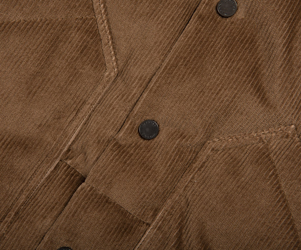 Valstar Corduroy Shearling Collar Gilet Fungo