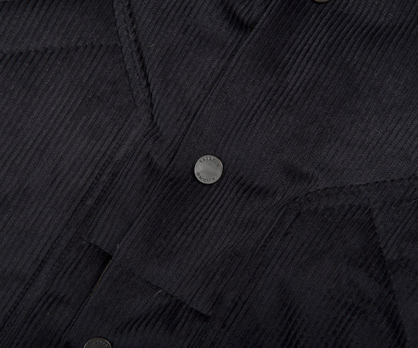 Valstar Corduroy Shearling Collar Gilet Navy