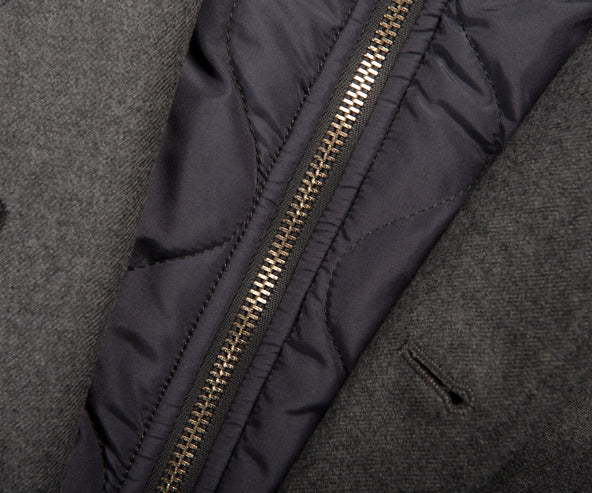 Valstar 3-Layer Wool Bomber Jacket With Detachable Gilet Grey