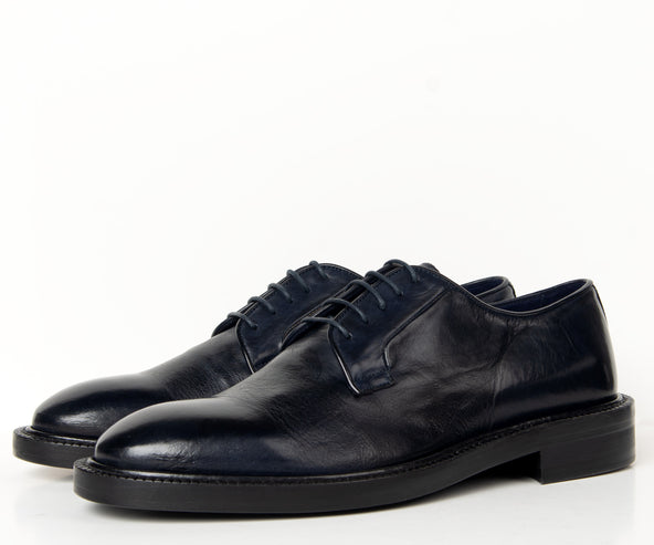 Paul Smith Leather Derby Shoes Dark Navy