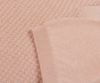 Canali Textured Knitted Polo Sky Pink