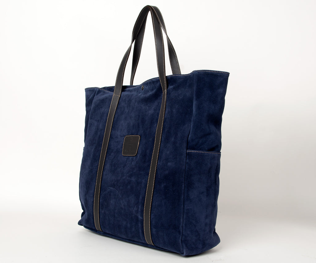 CALABRESE Shopping Suede Tote Bag Navy