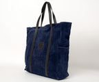 CALABRESE Shopping Suede Tote Bag Navy