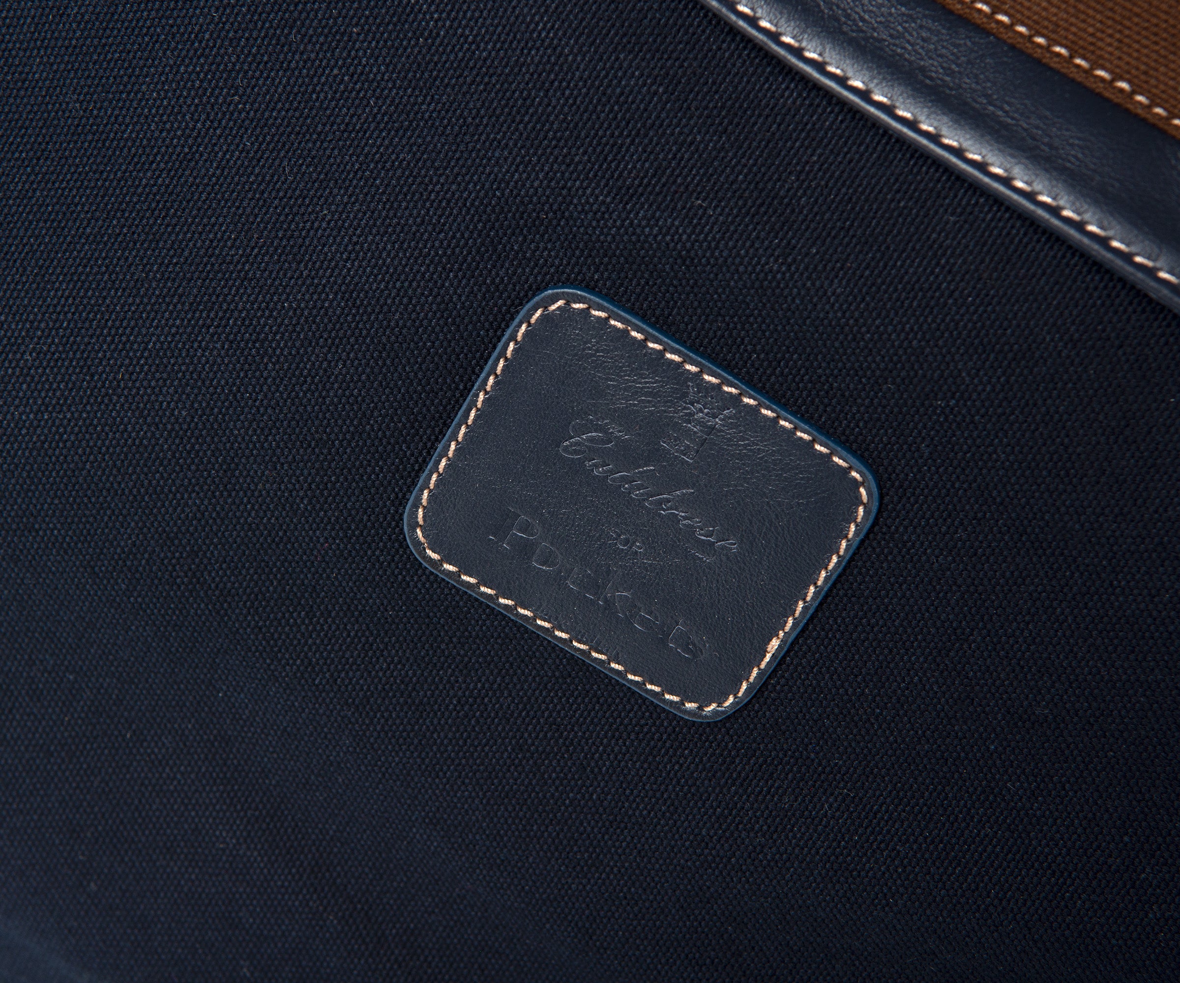 CALABRESE Lipari Fabric And Leather Medium Bag Navy