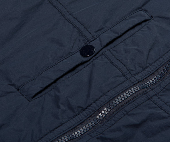 Stone Island Ghost Smerigliato Nylon Hooded jacket Navy