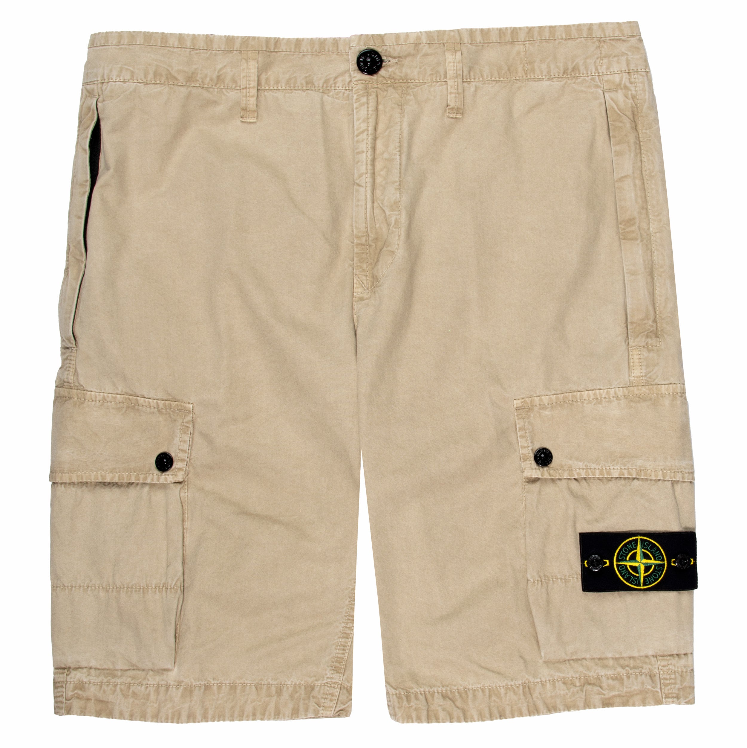 Stone Island Garment Dyed Cargo Shorts Dark Sand