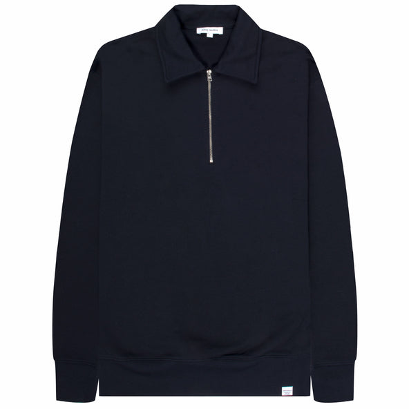 Norse Projects Ketal Relaxed 1/4 Zip Sweater Navy