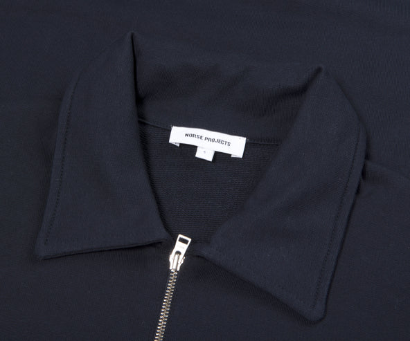 Norse Projects Ketal Relaxed 1/4 Zip Sweater Navy