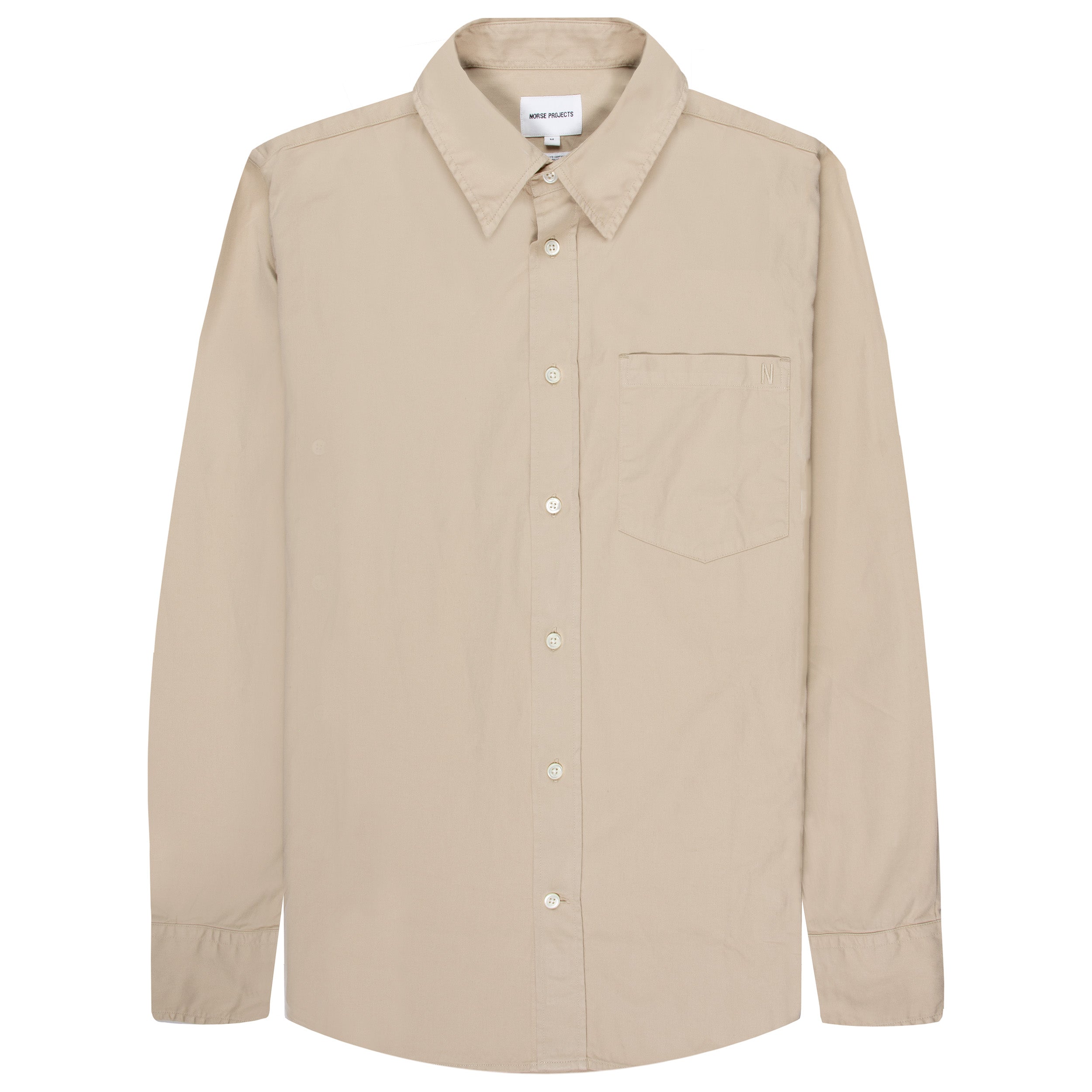 Norse Projects Algot Twill LS Shirt Oatmeal