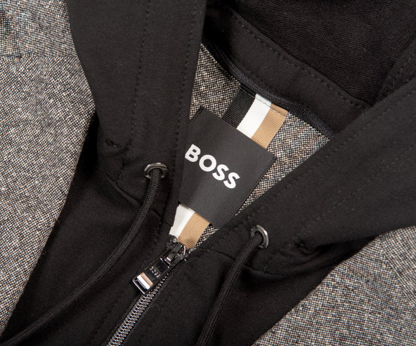 HUGO BOSS C-Hanry Slim Fit Zip-Up Hooded Jacket Medium Grey