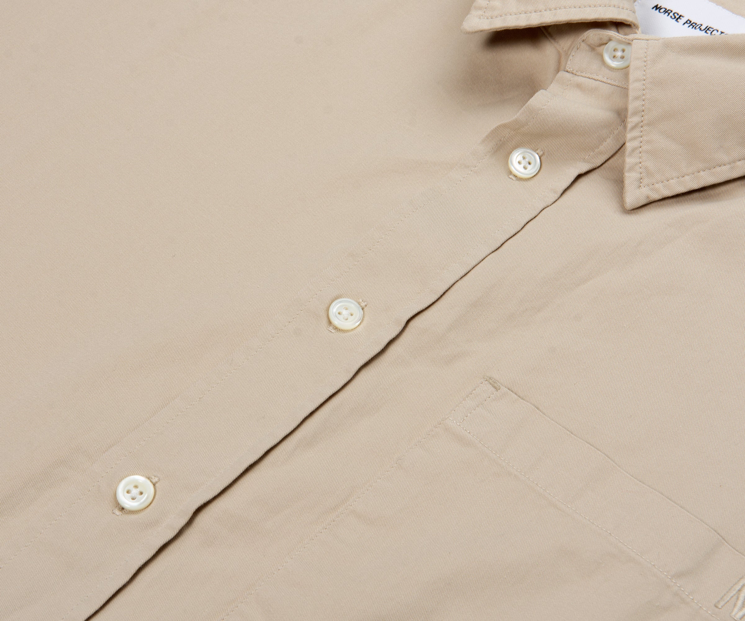 Norse Projects Algot Twill LS Shirt Oatmeal