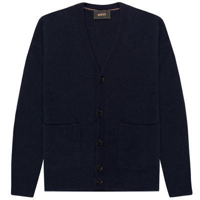 HUGO BOSS BOSS Pandoro Cashmere & Silk Cardigan Navy