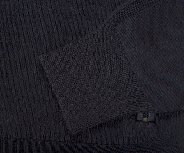 HUGO BOSS Padrone 1/4 Zip Merino Wool Knit Navy