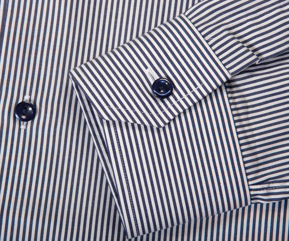 Eton Bengal Stripe Contemporary Shirt Navy/White