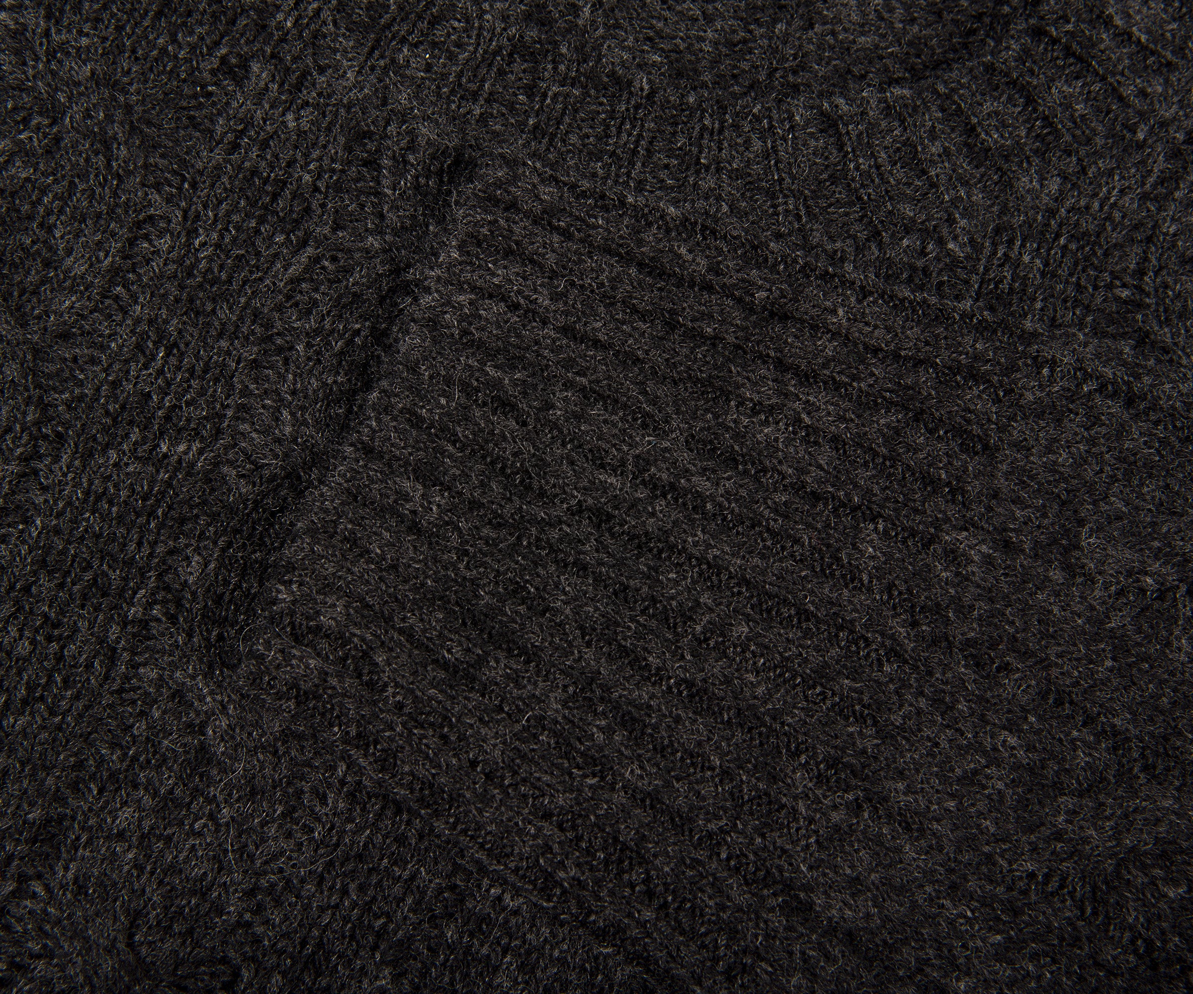 Ralph Lauren Classic Logo Crew Cable Knit Dark Granite Heather