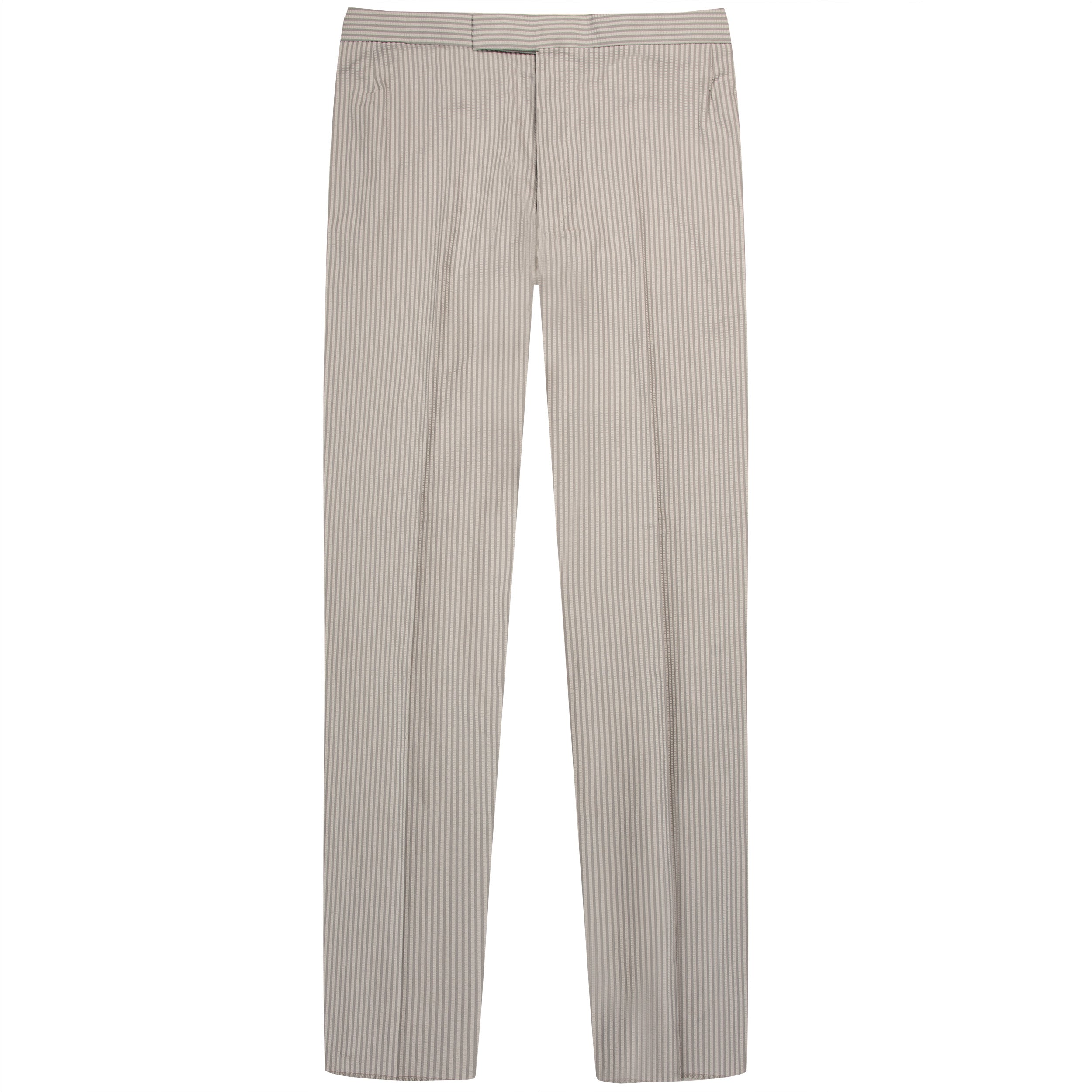 Thom Browne Seersucker Pinstriped Suit Grey