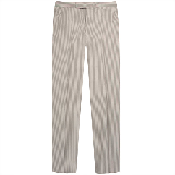 Thom Browne Seersucker Pinstriped Suit Grey