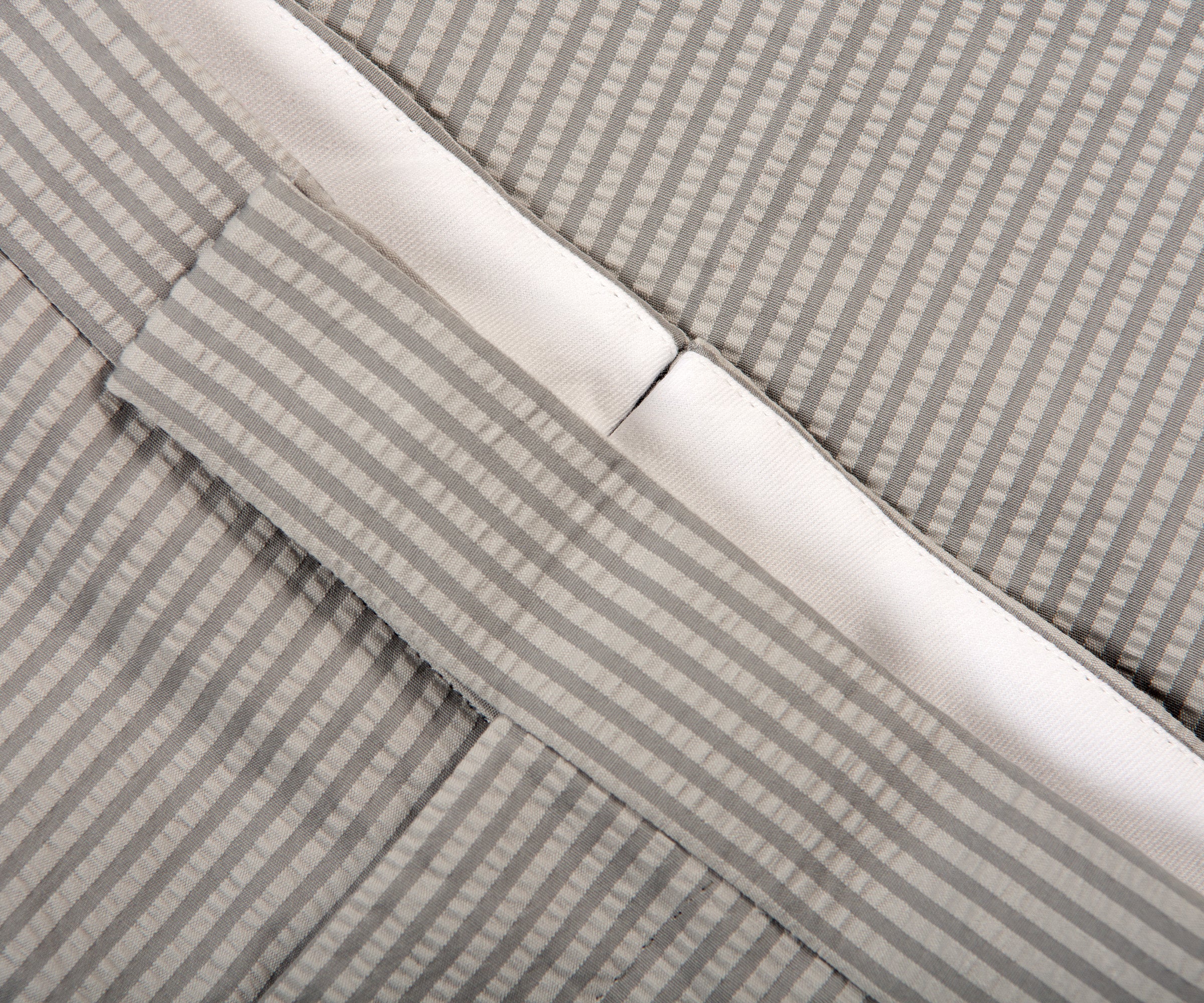 Thom Browne Seersucker Pinstriped Suit Grey