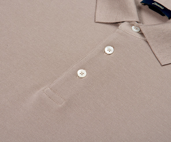 Herno Jersey Crepe SS Polo Mushroom