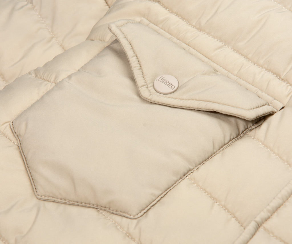 Herno Padded Chest Pocket jacket Cream