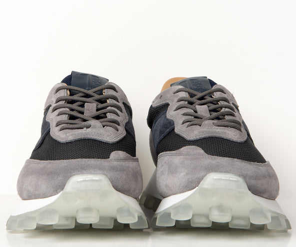 Tods Suede And Mesh Runners Grey/Navy