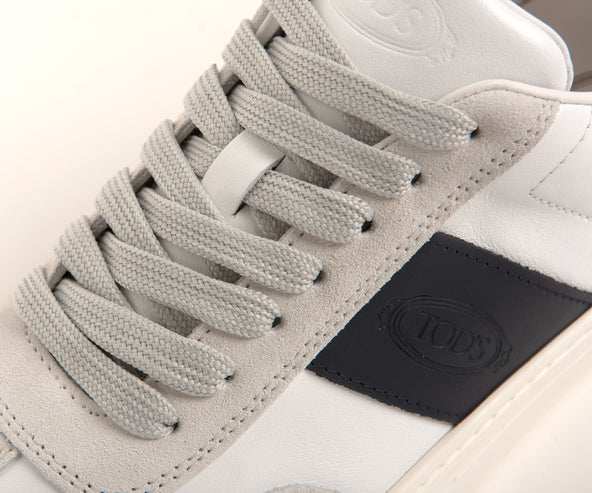 Tods Leather Lace Up Trainers White
