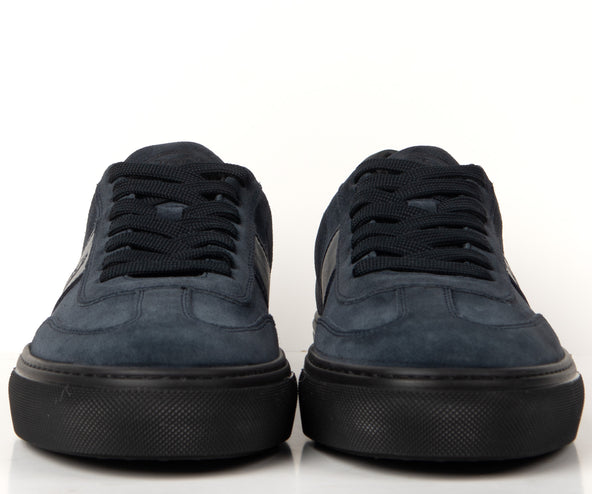 Tods Suede Lace Up Trainer Navy