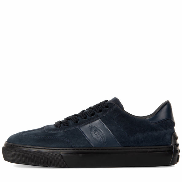 Tods Suede Lace Up Trainer Navy