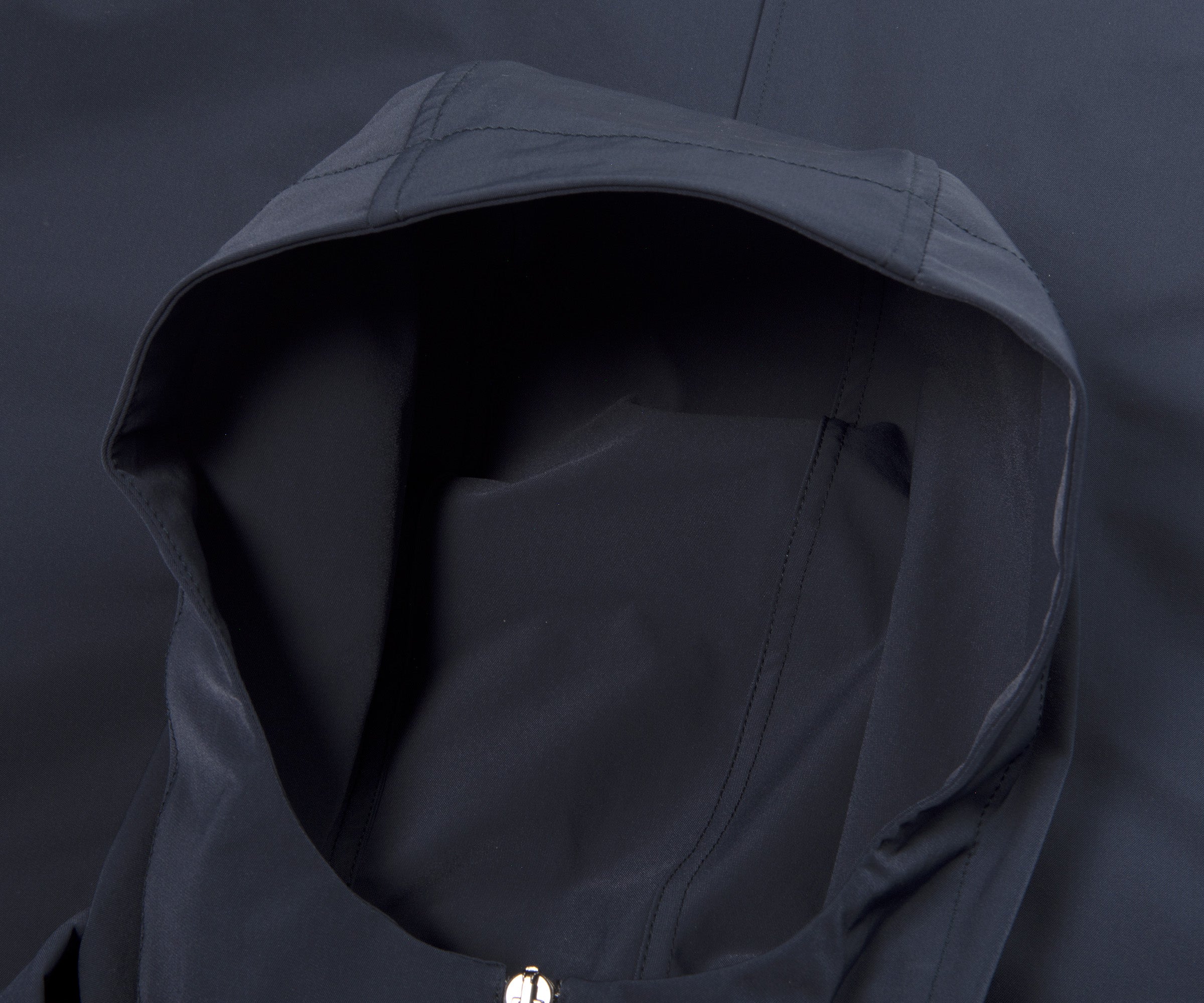 Herno Hooded Trench Coat Navy