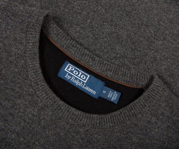 Polo Ralph Lauren Classic Logo Crewneck Knit Dark Charcoal Heather