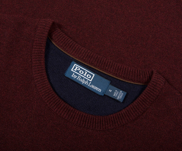 Polo Ralph Lauren Classic Logo Crewneck Knit Classic Wine