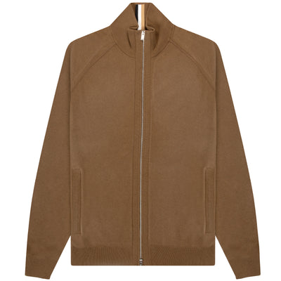 HUGO BOSS PERRONE Full Zip Sweater Brown