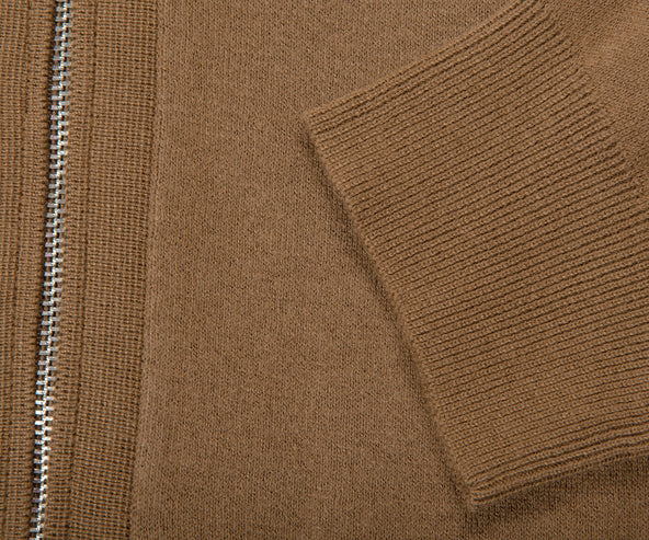 HUGO BOSS PERRONE Full Zip Sweater Brown