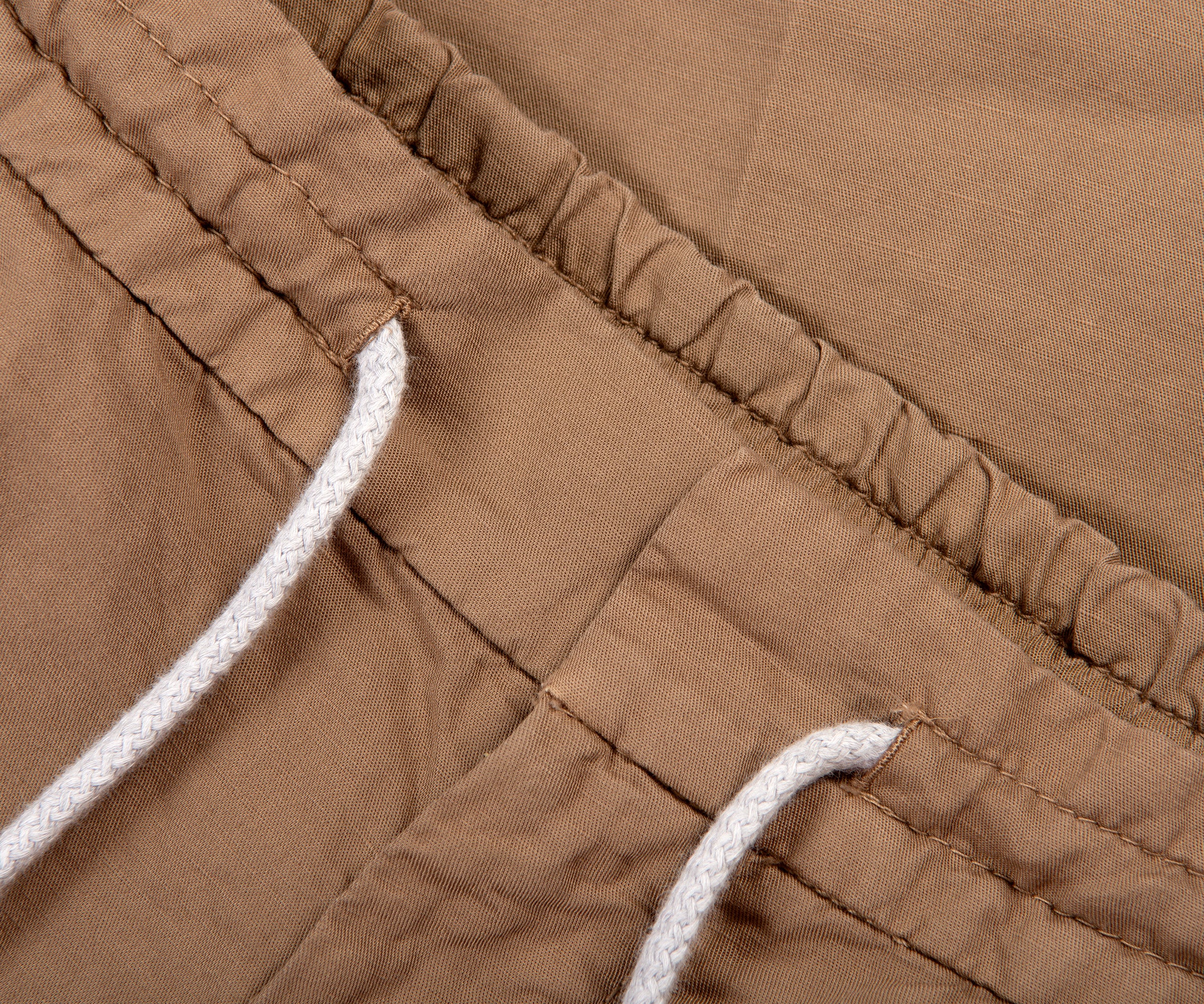 Brunello Cucinelli Drawstring cotton trousers Beige