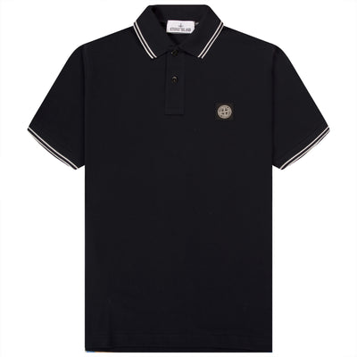 Stone Island Box Logo Polo Navy