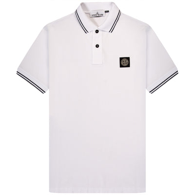 Stone Island Box Logo Polo White