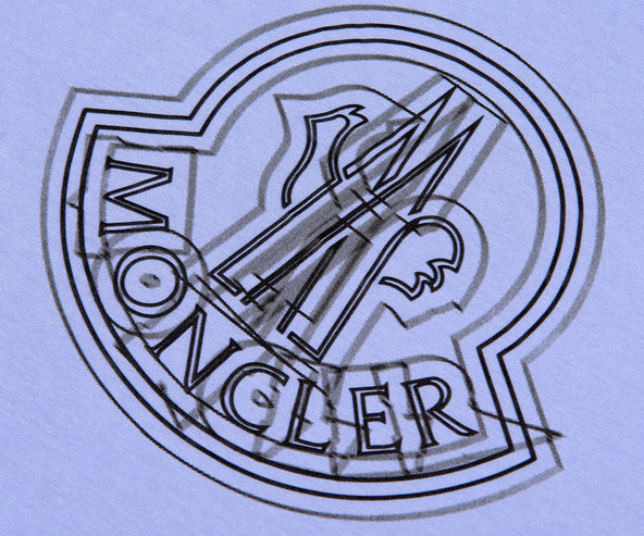 Moncler Large Logo T-Shirt Purple/Black