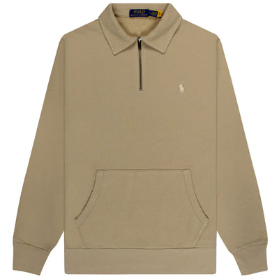 Polo Ralph Lauren Loopback Fleece Quarter-Zip Sweatshirt Coastal Beige