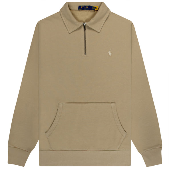Polo Ralph Lauren Loopback Fleece Quarter-Zip Sweatshirt Coastal Beige