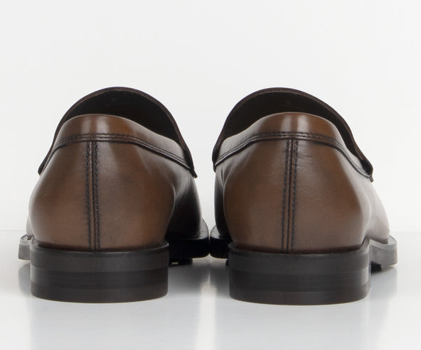 Tods Penny Rubber Sole Loafer Chocolate Brown