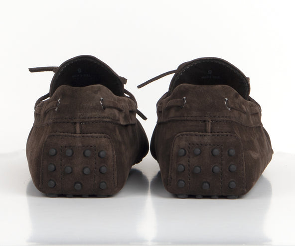 Tods Gommino Suede Driving Shoes Dark Brown