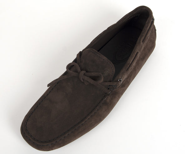 Tods Gommino Suede Driving Shoes Dark Brown