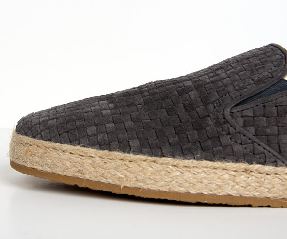 BRUNELLO CUCINELLI Weaved Suede Espadrille Loafers Grey
