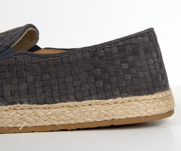 BRUNELLO CUCINELLI Weaved Suede Espadrille Loafers Grey
