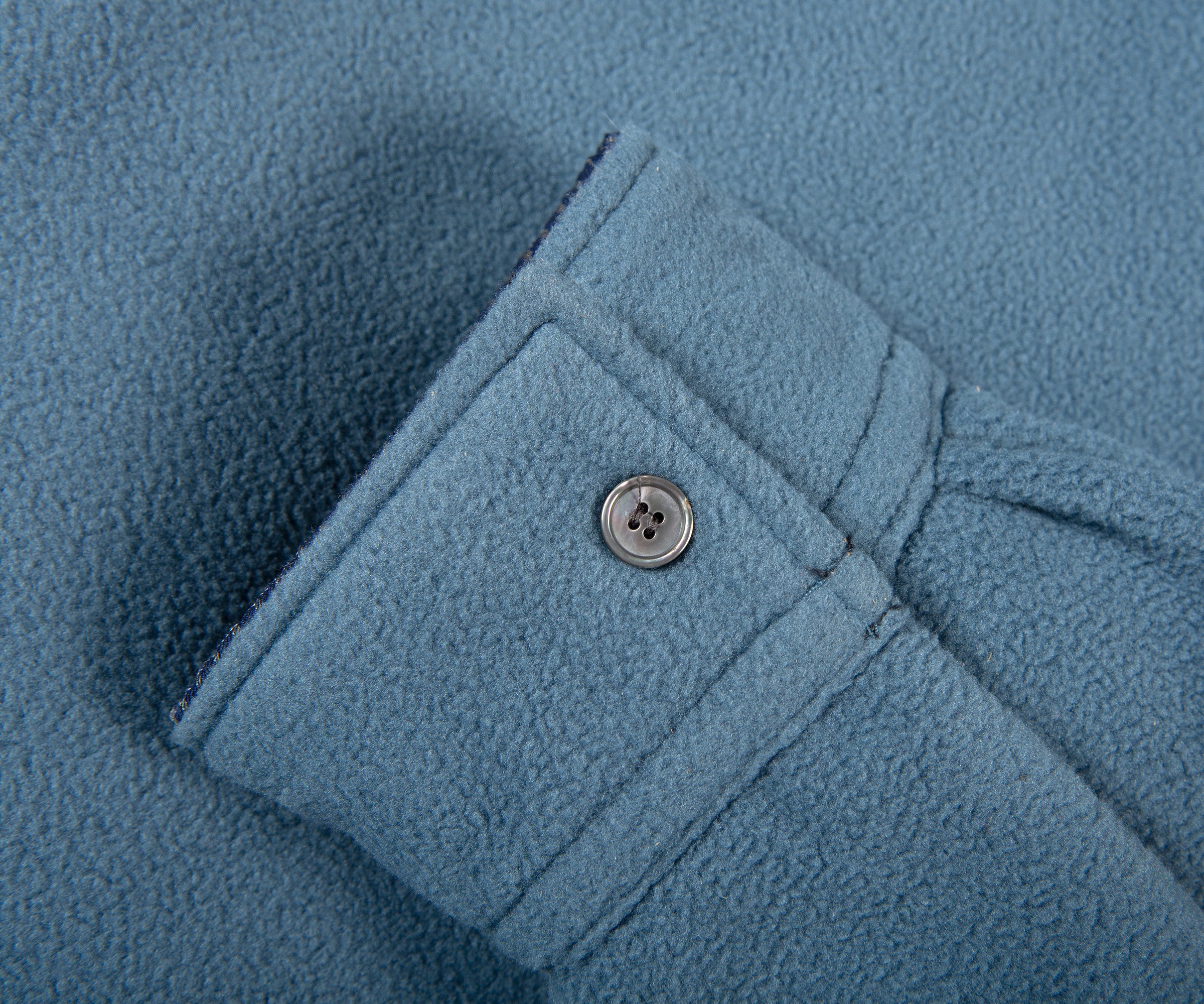 Acne Studios Check Reversible Fleece Jacket Dark Blue