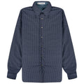 Acne Studios Check Reversible Fleece Jacket Dark Blue