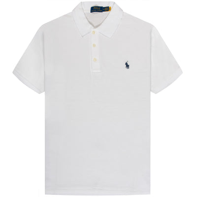 Polo Ralph Lauren CUSTOM SLIM FIT SPA TERRY POLO SHIRT White