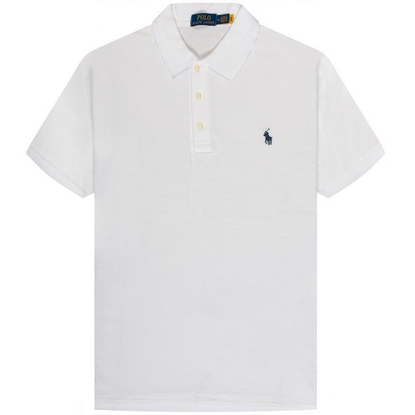 Polo Ralph Lauren CUSTOM SLIM FIT SPA TERRY POLO SHIRT White
