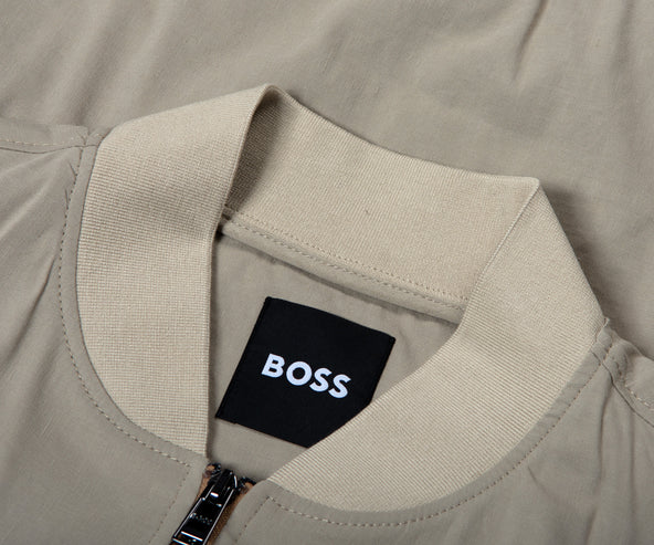 HUGO BOSS P-Hanry Nylon Bomber Jacket Beige