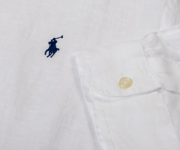 Polo Ralph Lauren Custom Fit Linen Shirt White